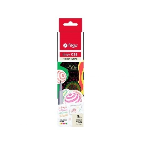 MICROFIBRA FILGO LINER 038 FLUO x 5u SURT