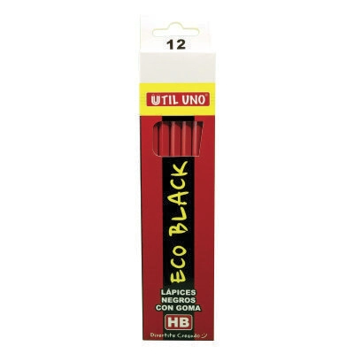 LAPIZ GRAFITO UTIL UNO CON GOMA X 12u