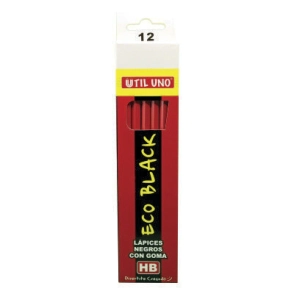 LAPIZ GRAFITO UTIL UNO CON GOMA X 12u