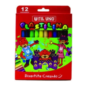 PLASTILINA UTIL UNO x 12u