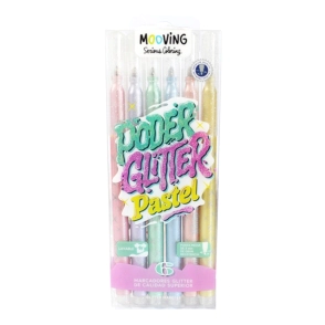 MARCADOR MOOVING GLITTER PASTEL x 6u