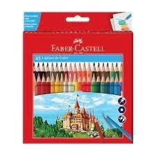 LAPICES COLOR FABER-CASTELL x 48u + SACAPUNTA