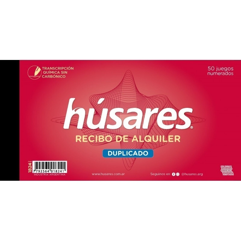 TALON HUSARES 1824 RECIBO ALQUILER