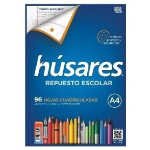 REPUESTO HUSARES A4 x 96hjs CD 90gr