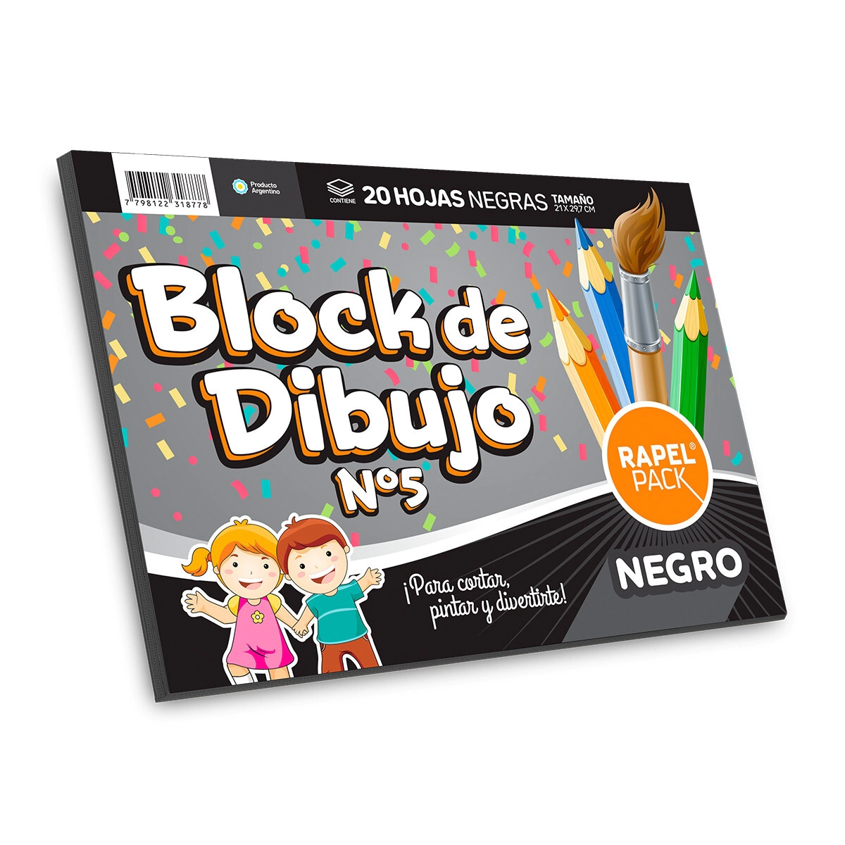 BLOCK RAPEL PACK N*5 NEGRO x 20hjs
