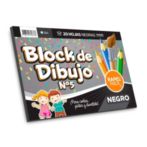 BLOCK RAPEL PACK N*5 NEGRO x 20hjs