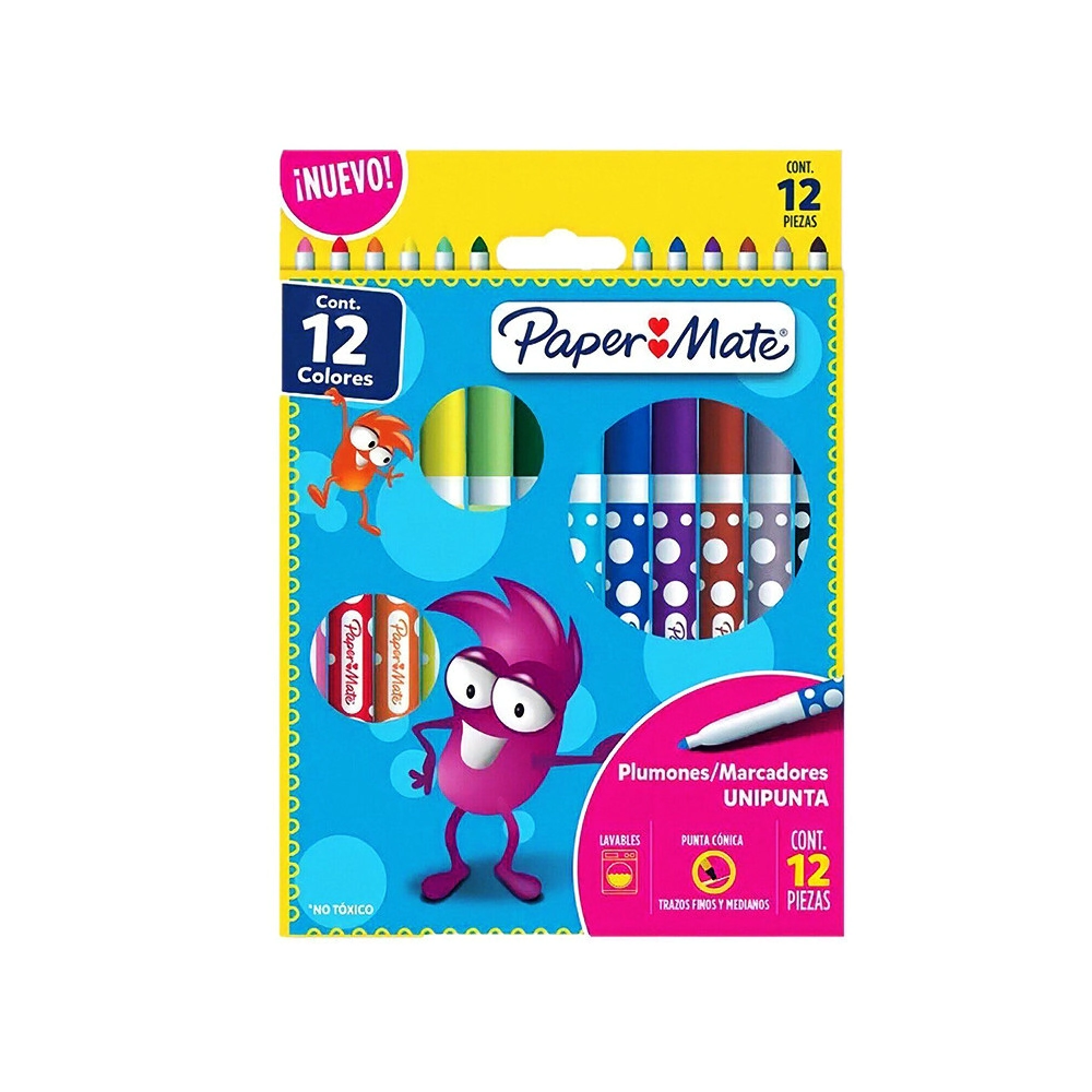 MARCADOR PAPERMATE FINOS x 12u