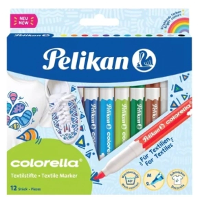 MARCADOR PELIKAN COLORELLA TEXTIL x 12u