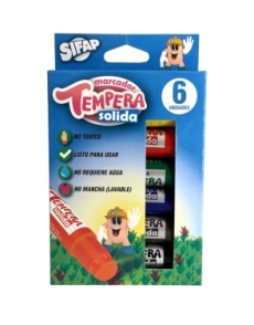 TEMPERA SIFAP SOLIDA CLASICA x 6u