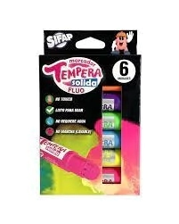 TEMPERA SIFAP SOLIDA FLUO x 6u