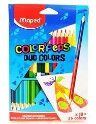 LAPICES COLOR MAPED BICOLOR x 18u
