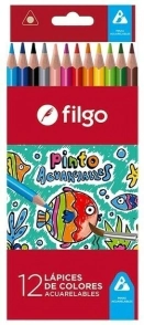LAPICES COLOR FILGO ACUARELABLE x 12u