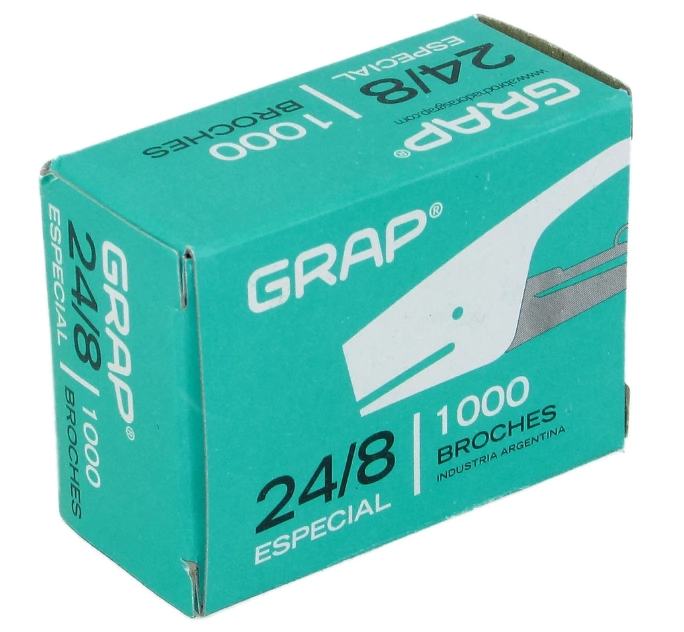 BROCHES P/ABR GRAP 24/8 EXTRA CHATO x 1000u