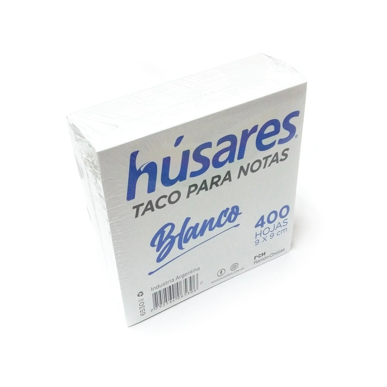 TACO HUSARES BLANCO 9 x 9cm x 400hjs