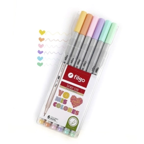 MICROFIBRA FILGO LINER 038 PASTEL x 6u SURT