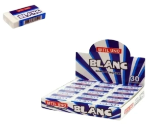 GOMAS UTIL UNO BLANCA x 30u