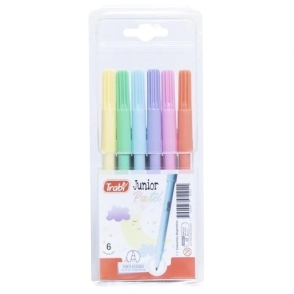 MARCADOR TRABI JUNIOR PASTEL x 6u SURT