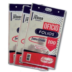 FOLIOS TRAZO OF JUNIOR 35 MICRONES x 100u