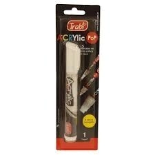 MARCADOR TRABI ACRYLIC POP 2-4MM BLANCO