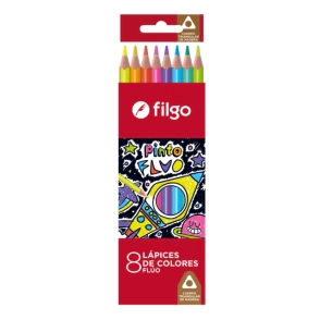 LAPICES COLOR FILGO FLUO x 8u