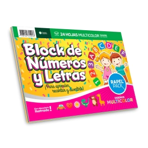BLOCK RAPEL PACK N*5 FANTASI LETRAS/NUMEROS x 24hjs