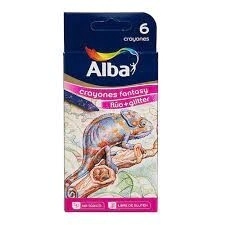 PINTURITAS ALBA FANTASY FLUo c/GLITTER X 6u