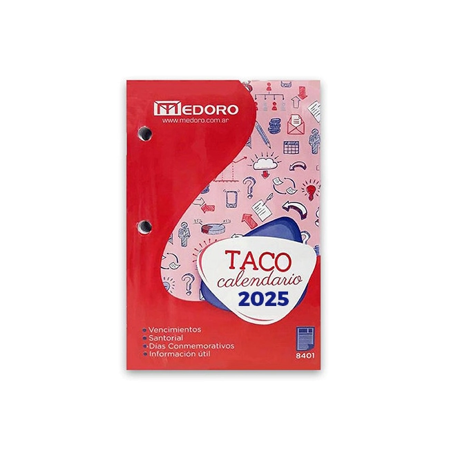 TACO MEDORO CALENDARIOS 2025