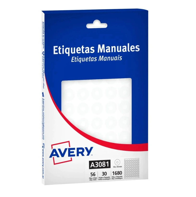 OJALILLOS AVERY x 30 PLANCHAS
