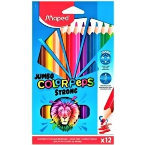 LAPICES COLOR MAPED JUMBO STRONG x 12u