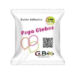 CBX PEGA GLOBO BOTON ADHESIVO 12mm x 100u