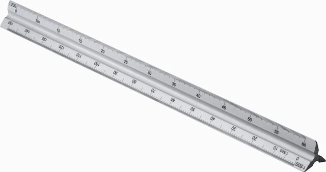 ESCALIMETRO DOZENT 30CM ESCALAS BAJAS CON GRADUACIONES EN NEGRO
