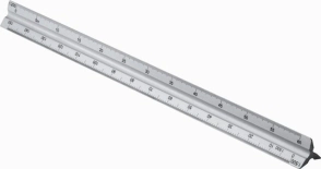 ESCALIMETRO DOZENT 30CM ESCALAS BAJAS CON GRADUACIONES EN NEGRO