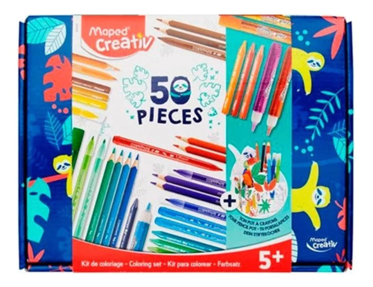 KIT MAPED DE COLOREO 50 PIEZAS