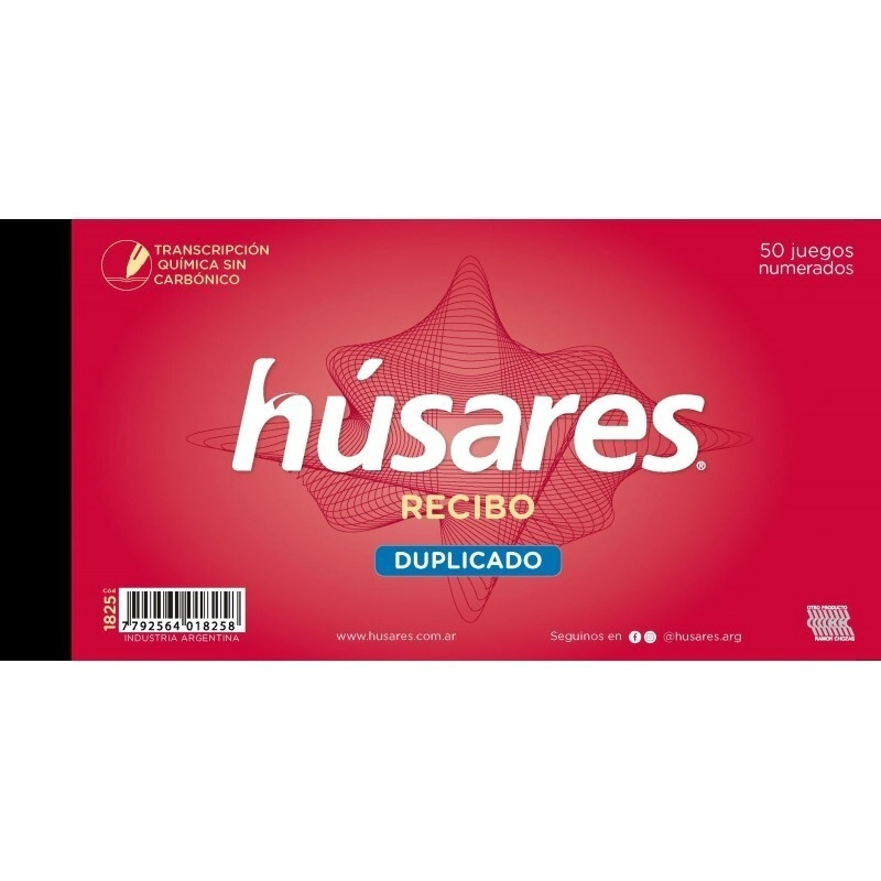 TALON HUSARES 1825 RECIBO DUPLICADO