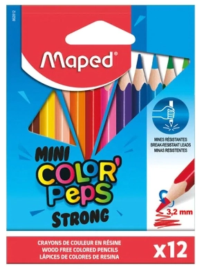 LAPICES COLOR MAPED STRONG x 12 CORTO