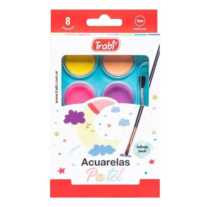 ACUARELA TRABI x 12u PASTEL