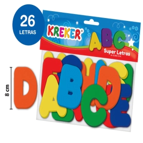 KREKER GOMA EVA LETRAS SUPER GRANDES x 26u
