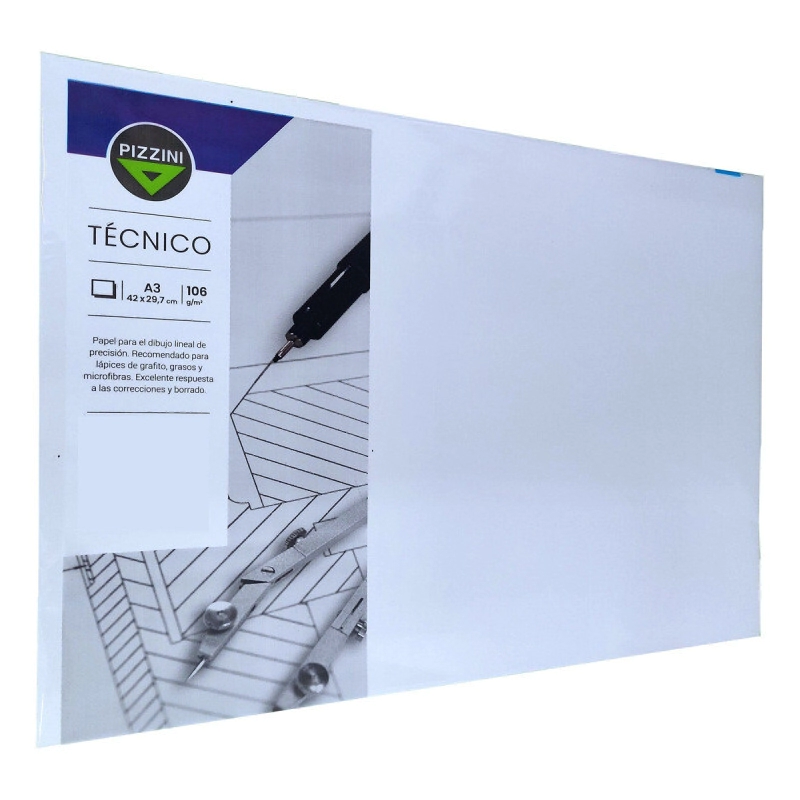 PAPEL PIZZINI TECNICO A3 106grs x 10hjs