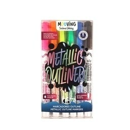 MARCADOR MOOVING METALLIC OUTLINER x 6u
