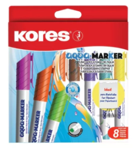 MARCADOR KORES AL AGUA  x 8u