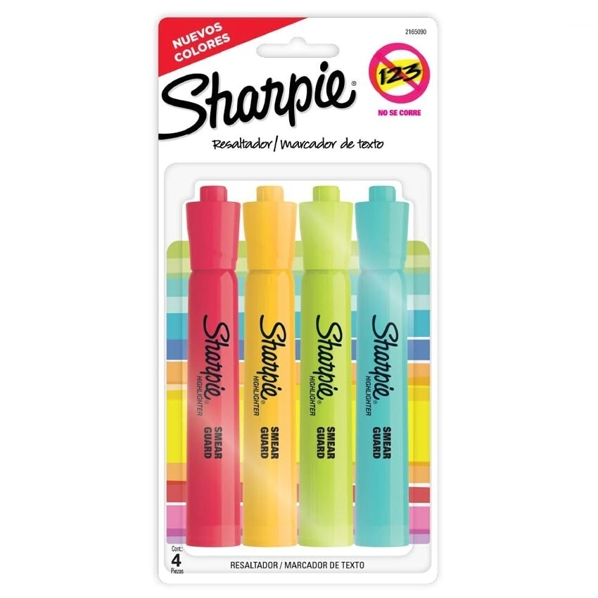 RESALTADOR SHARPIE HIGHLIGTER FLUO x 4u