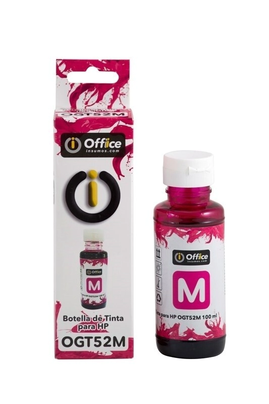 TINTA OFFICE HP OGT52M x 100cc C/APLICADOR MAGENTA