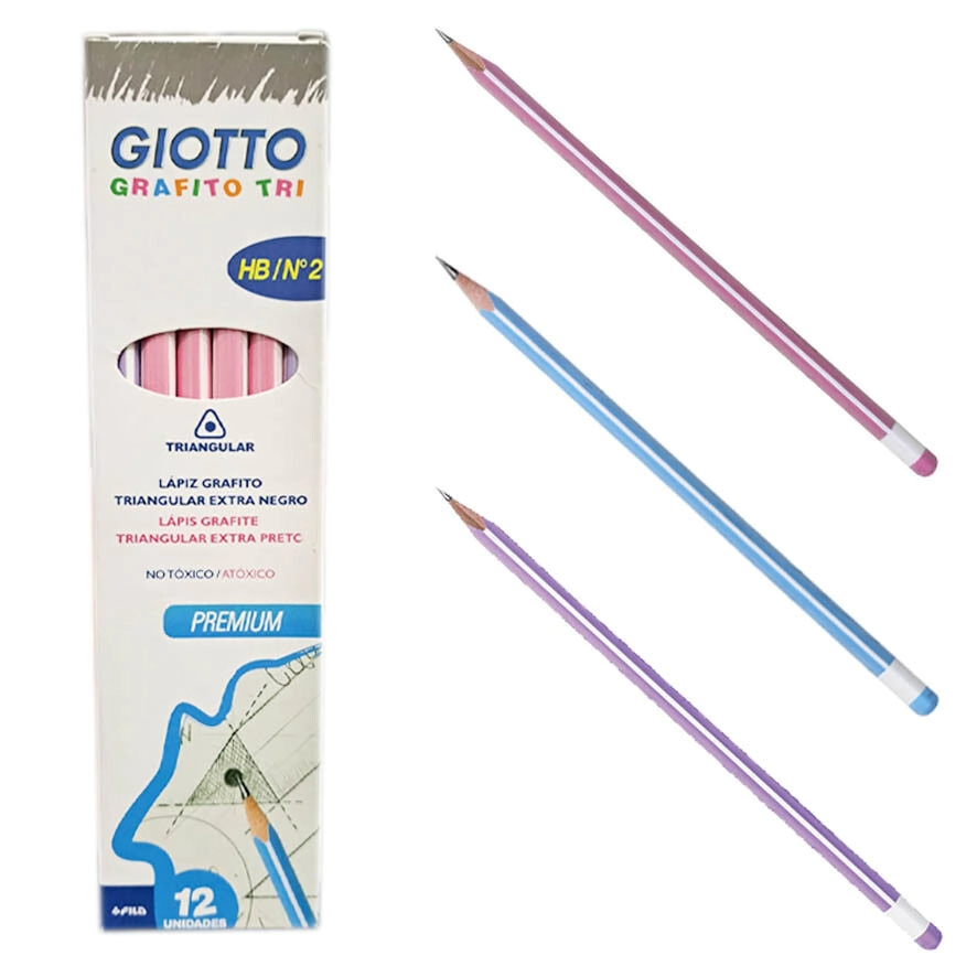 LAPIZ GRAFITO GIOTTO TRI HB/N*2 x 12u