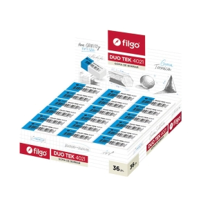 GOMAS FILGO DUOTEK 4021 AZUL y BLANCA x 36u