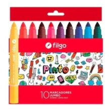 MARCADOR FILGO JUMBO PINTO PASTEL x 6u SURT