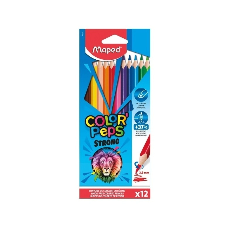 LAPICES COLOR MAPED STRONG x 12L